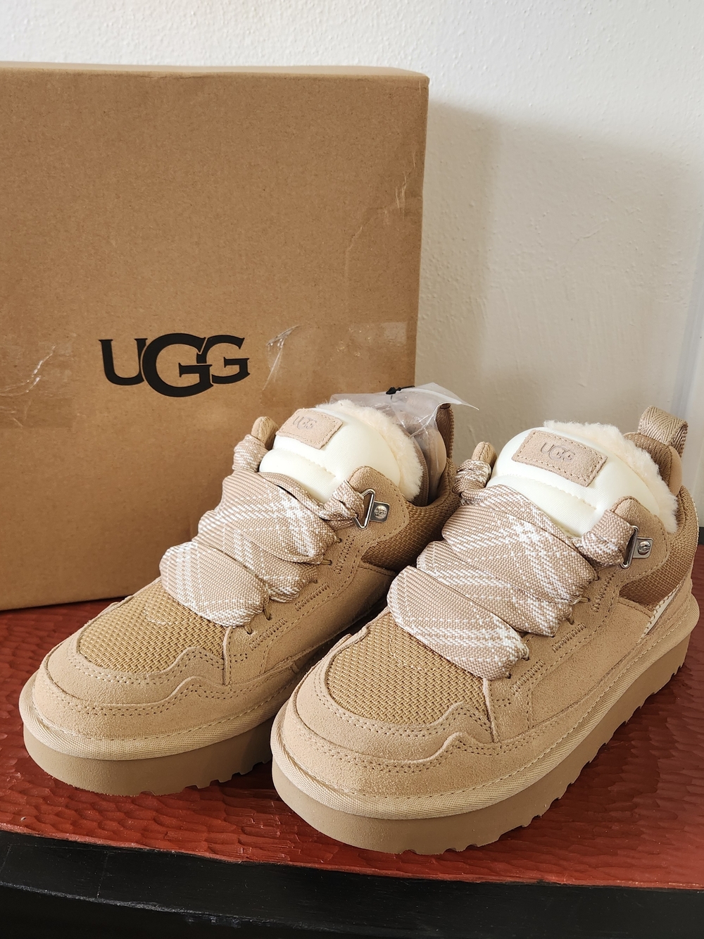 UGG Lowmel Sneakers- Size 7, Color- Sand- BRAND NEW WITH TAGS- NEVER WORN.